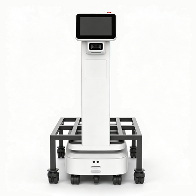 Robot mobile con piattaforma elevatrice automatica