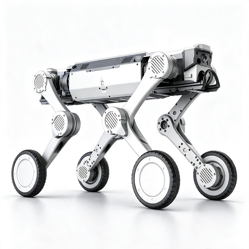Cane robot con gambe e ruote per ispezione pesante
