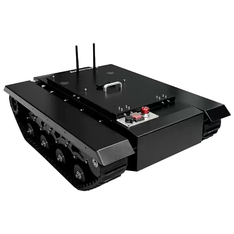 Telaio robot industriale con cingoli in gomma per tutti i terreni