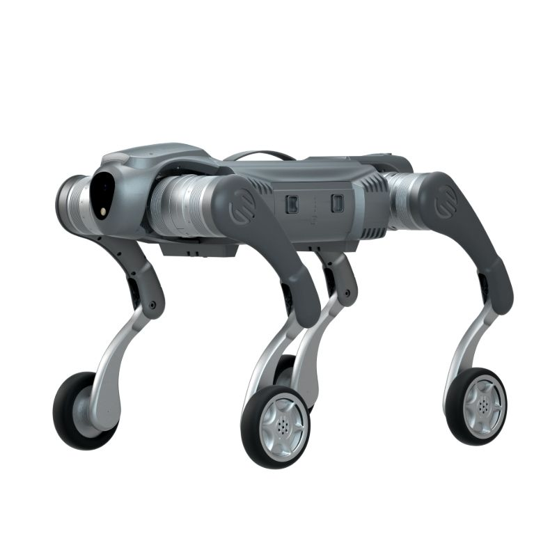 Cane robot quadrupede con le gambe a ruota